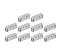 sourcing map 10Pcs Round Ended Feather Key, 5 x 5 x 16mm Carbon Steel Parallel Drive Shaft Key Stock, Machine Keyway for Shaft Type Fastening Connection