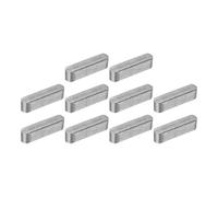 sourcing map 10Pcs Round Ended Feather Key, 5 x 5 x 30mm Carbon Steel Parallel Drive Shaft Key Stock, Machine Keyway for Shaft Type Fastening Connection