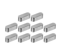 sourcing map 10Pcs Round Ended Feather Key, 6 x 6 x 16mm Carbon Steel Parallel Drive Shaft Key Stock, Machine Keyway for Shaft Type Fastening Connection