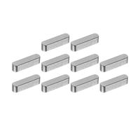 sourcing map 10Pcs Round Ended Feather Key, 6 x 6 x 25mm Carbon Steel Parallel Drive Shaft Key Stock, Machine Keyway for Shaft Type Fastening Connection