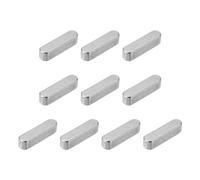 sourcing map 10Pcs Round Ended Feather Key, 6 x 6 x 25mm Stainless Steel Parallel Drive Shaft Key Stock for Shaft Type Fastening Connection