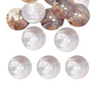 sourcing map 10Pcs Round Natural Shell Buttons,25mm 2 Holes Mother of Pearl Craft Seashell Sewing Buttons for Clothes Shirts Dresses Sewing DIY Craft Making, Dark Smoke Grey