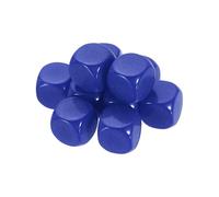 sourcing map 10Pcs Rounded Blank Six Sided Dice 16mm/0.6inch Acrylic Dice Cube with Smoothed Surface for Party Board Game Craft Making, Blue
