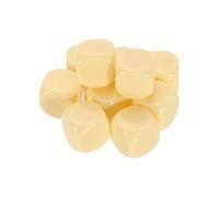 sourcing map 10Pcs Rounded Blank Six Sided Dice 16mm/0.6inch Acrylic Dice Cube with Smoothed Surface for Party Board Game Craft Making, Beige