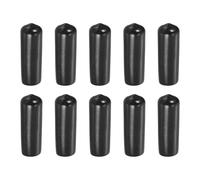 sourcing map 10Pcs Rubber End Caps, 12.5mm/0.49" ID Rubber End Caps, PVC Caps Rubber Screw for Bolts Screw Caps Thread Protectors Tube Screw Bolt, Black