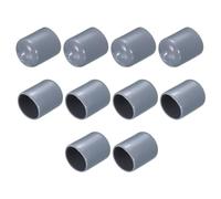sourcing map 10pcs Rubber End Caps 16mm(5/8") ID Vinyl Round End Cap Cover Screw Thread Protectors, Grey