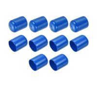 sourcing map 10pcs Rubber End Caps 19mm(3/4") ID Vinyl Round End Cap Cover Screw Thread Protectors Blue
