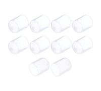 sourcing map 10pcs Rubber End Caps 19mm(3/4") ID Vinyl Round End Cap Cover Screw Thread Protectors, Clear