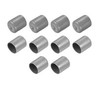 sourcing map 10pcs Rubber End Caps 24mm ID Vinyl Round End Cap Cover Screw Thread Protector Light Grey