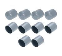 sourcing map 10pcs Rubber End Caps 29mm(1.1") ID Vinyl Round End Cap Cover Screw Thread Protectors Grey