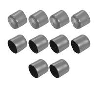 sourcing map 10pcs Rubber End Caps 32mm(1 1/4") ID Vinyl Round End Cap Cover Screw Thread Protectors Dark Grey