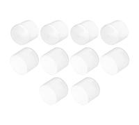 sourcing map 10pcs Rubber End Caps 50mm(2") ID Vinyl Round End Cap Cover Screw Thread Protectors Clear