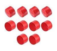 sourcing map 10pcs Rubber End Caps 60mm ID Red