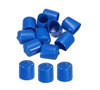 sourcing map 10pcs Rubber End Caps Cover 23mm Vinyl Screw Thread Protector Round PVC Vacuum Caps for Screw Bolt Pipe, Blue