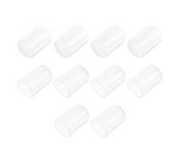 sourcing map 10pcs Rubber End Caps Protective Caps 18mm ID Vinyl Round End Cap Cover Screw Thread Protectors Clear