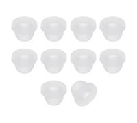 sourcing map 10Pcs Rubber Grommets 6.5mm Drill Hole, 4mm ID Hole Top Hat Grommet Silicone Rubber Hole Plug Gasket Wires Protection for Wiring Automotive, Clear
