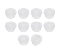 sourcing map 10Pcs Rubber Grommets 7.5mm Drill Hole, 5mm ID Hole Top Hat Grommet Silicone Rubber Hole Plug Gasket Wires Protection for Wiring Automotive, Clear