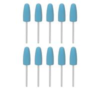 sourcing map 10pcs Rubber Polishing Bit Silicone Buffing Wheels 2000 Grit 10mm Dia Mounted Grinding Head for Electric Grinder Rotary Tool, Cone Shape