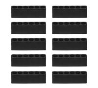sourcing map 10pcs Screwdriver Bit Holder Organizer 48x9.5x16mm 6 Holes Hex Drill Plastic Storage Case for Any 1/4" Metal Driver Bits