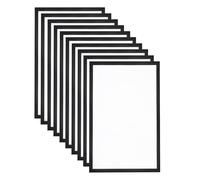 sourcing map 10pcs Self Adhesive Magnetic Poster Frame Wall Sign Holder, 11"x17" Magnetic Picture Frame Document Display Window Sign Wall Mount for Home Office Store Restaurant,Black