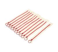 sourcing map 10Pcs Separating Jacket Zippers with #3 Lifting Ring Pulls, 13.4 Inch Colorful Resin Zippers Close-end Replacement for Tailor Sewing Bag Craft Accessories, Cream White-Bright Red