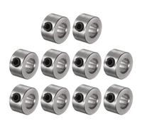 sourcing map 10pcs Set Screw Collars 6mm Bore Stainless Steel Shaft Collars, 12mm OD, 7mm Width, Landing Gear Stopper Wheel Collar
