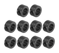 sourcing map 10pcs Set Screw Collars 8mm ID Shaft Collars, 14mm OD, Gear Stopper Wheel Collar, Black