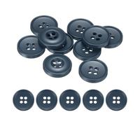 sourcing map 10pcs Sewing Button 18mm (0.71") 4 Holes Resin Round Crafting Replacement Buttons for Clothing DIY Crafts Decoration, Sea Blue