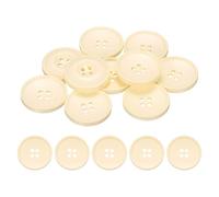 sourcing map 10pcs Sewing Button 28mm (1.1") 4 Holes Resin Round Crafting Replacement Buttons for Clothing DIY Crafts Decoration, Oatmeal White