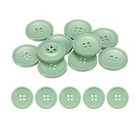sourcing map 10pcs Sewing Button 28mm (1.1") 4 Holes Resin Round Crafting Replacement Buttons for Clothing DIY Crafts Decoration, Fresh Green