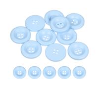 sourcing map 10pcs Sewing Button 28mm (1-1/8 Inch) 4 Holes Resin Thickened Round Crafting Replacement Buttons for Clothing DIY Crafts Decoration, Light Blue