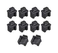 sourcing map 10pcs SFP Silicone Protectors Cap Port Cover Anti Dust 14mmx12mmx17mm Black