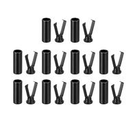 sourcing map 10Pcs Shoelace Tips Alloy Shoelace Head, Electrophoretic Black Cylindrical Shoe Lace Ends Cords End Tip Metal Aglets Replacement Head for Shoestring Clothes