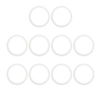 sourcing map 10Pcs Silicone O Ring, 119mm Silicone O-Rings Gasket Sealing Gasket Washers for 102mm Clamp for Compressor Valves Pipe Repair Sink Plug Bathtub Plug Faucets, White