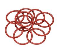sourcing map 10pcs Silicone O-Ring 34mm OD 28mm ID 3mm Width Metric Sealing Gasket Plumbing VMQ Seal O-Ring Washer for Pressure Washer Air Gas Connections Auto Repair, Red