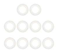 sourcing map 10Pcs Silicone O Ring, 49.5mm Silicone O-Rings Gasket Sealing Gasket Washers for 32mm Clamp for Compressor Valves Pipe Repair Sink Plug Bathtub Plug Faucets, White