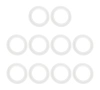 sourcing map 10Pcs Silicone O Ring, 50.5mm Silicone O-Rings Gasket Sealing Gasket Washers for 38mm Clamp for Compressor Valves Pipe Repair Sink Plug Bathtub Plug Faucets, White