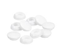 sourcing map 10Pcs Silicone Plugs, Rubber Round Snap in Locking Hole Plugs for 20-22mm Hole, Hole Stoppers Waterproof Hole Plug for Metal Tube, Furniture End Caps Inserts, White