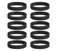 sourcing map 10Pcs Silicone Rubber Bands Non-slip 3.15 Inch Flat Elastic Rubber Wrapping Bands for Books, Traps, Art, Wrapping Paper, Cord Wraps, Black