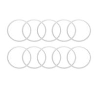 sourcing map 10Pcs Silicone Sanitary Gasket 2-1/4" Tri-Clover O-Ring Sealing Gasket Ring Washer Fits OD 115mm Sanitary Pipe Weld Ferrule, White