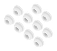 sourcing map 10pcs Silicone Snap in Locking Hole Plugs,10mm/0.4 Inch Mounting Diameter Narrow Groove Width 2mm Panel Seal Cover Round for Kitchen Bulkheads Waterproof Sealing Plugs White