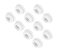 sourcing map 10pcs Silicone Snap in Locking Hole Plugs,11mm/0.4 Inch Mounting Diameter Narrow Groove Width 2mm Panel Seal Cover Round for Kitchen Bulkheads Waterproof Sealing Plugs White