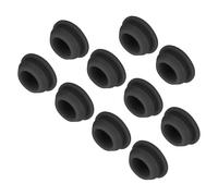 sourcing map 10pcs Silicone Snap in Locking Hole Plugs,12mm/0.5 Inch Mounting Diameter Narrow Groove Width 2mm Panel Seal Cover Round for Kitchen Bulkheads Waterproof Sealing Plugs Black