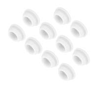 sourcing map 10pcs Silicone Snap in Locking Hole Plugs,12mm/0.5 Inch Mounting Diameter Narrow Groove Width 2mm Panel Seal Cover Round for Kitchen Bulkheads Waterproof Sealing Plugs White