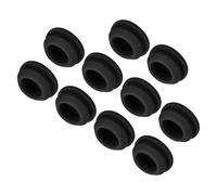 sourcing map 10pcs Silicone Snap in Locking Hole Plugs,14mm/0.6 Inch Mounting Diameter Narrow Groove Width 2mm Panel Seal Cover Round for Kitchen Bulkheads Waterproof Sealing Plugs Black
