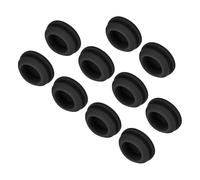 sourcing map 10pcs Silicone Snap in Locking Hole Plugs,16mm/0.6 Inch Mounting Diameter Narrow Groove Width 2mm Panel Seal Cover Round for Kitchen Bulkheads Waterproof Sealing Plugs Black