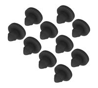 sourcing map 10pcs Silicone Snap in Locking Hole Plugs,3mm/0.1 Inch Mounting Diameter Narrow Groove Width 1.5mm Panel Seal Cover Round for Kitchen Bulkheads Waterproof Sealing Plugs Black