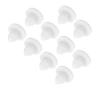 sourcing map 10pcs Silicone Snap in Locking Hole Plugs,3mm/0.1 Inch Mounting Diameter Narrow Groove Width 1.5mm Panel Seal Cover Round for Kitchen Bulkheads Waterproof Sealing Plugs White