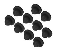 sourcing map 10pcs Silicone Snap in Locking Hole Plugs,4mm/0.2 Inch Mounting Diameter Narrow Groove Width 1.5mm Panel Seal Cover Round for Kitchen Bulkheads Waterproof Sealing Plugs Black