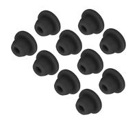 sourcing map 10pcs Silicone Snap in Locking Hole Plugs,5.5mm/0.2 Inch Mounting Diameter Narrow Groove Width 1.5mm Panel Seal Cover Round for Kitchen Bulkheads Waterproof Sealing Plugs Black